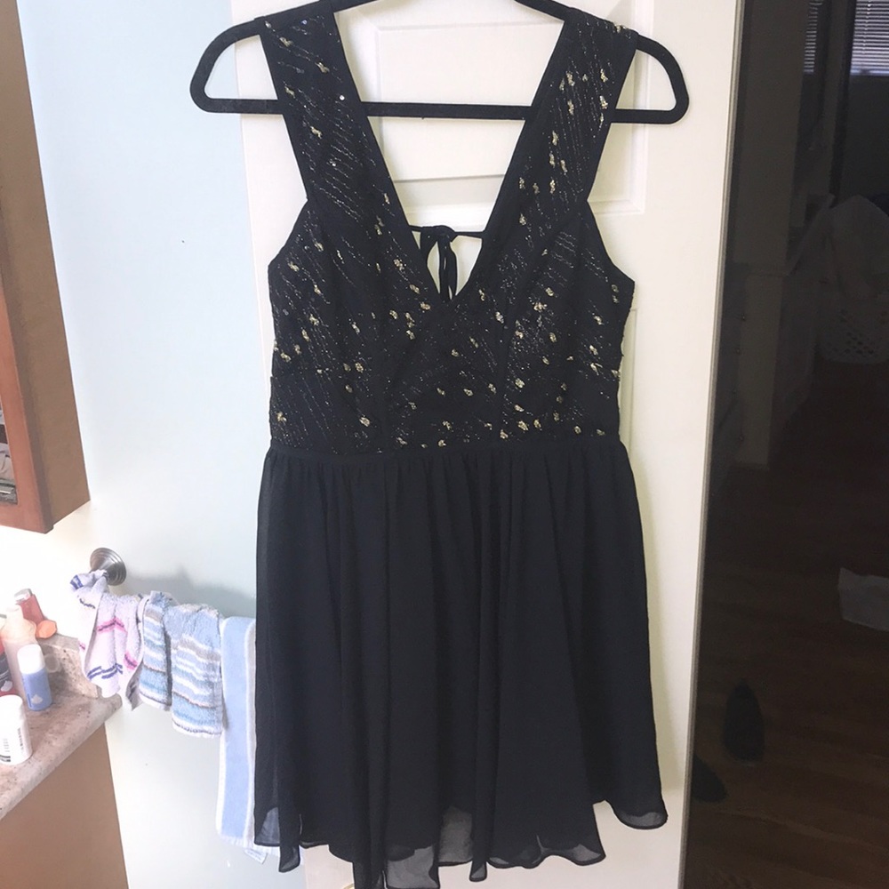 Black with gold detailing party dress!